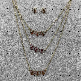 Wholesale Bride Luxury Crystal Earings Necklace Set