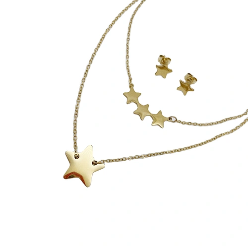 collar de oro de 18k