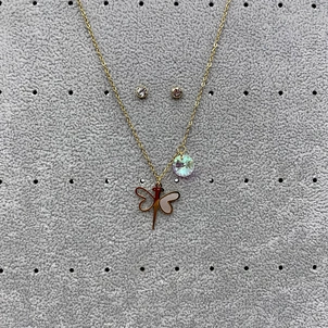 Traje de joyería para niñas collar pendiente conjunto