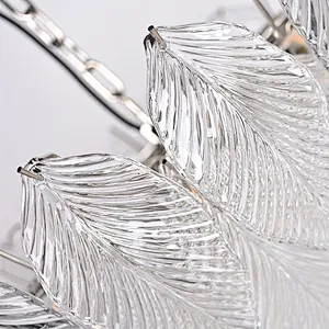 Luxury Modern Leaves Glass Chandelier