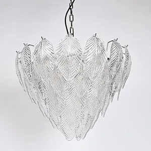 Luxury Modern Leaves Glass Chandelier
