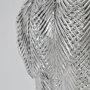 Stylish Design Filled Smooth Overall Shape Cozy Leaf Glass Wall Lamp