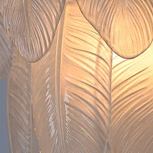 Antique Nordic Glass Plume Sconce Wall Lamp
