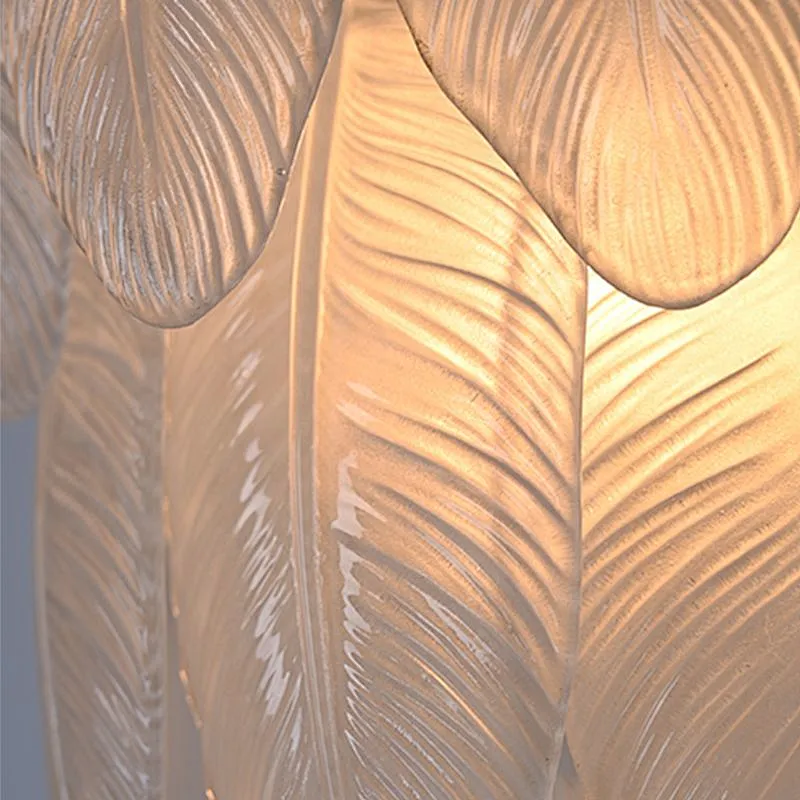 Antique Nordic Glass Plume Sconce Wall Lamp