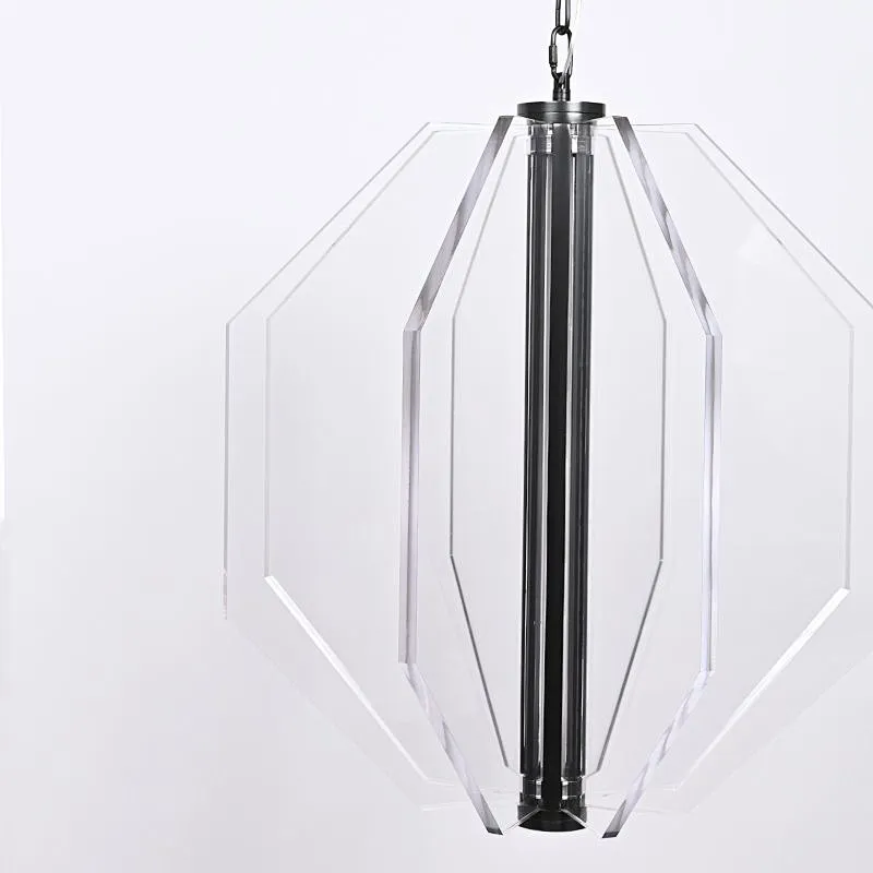 LED Octagonal acrylic hanging restaurant pendant lamp for dining room