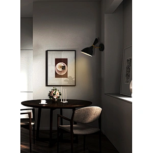 Simple Black Swing Shade Antique Brass Decorative Scone Wall Reading Lamp