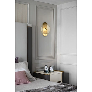 Modern Forms LED Dimmable Circular Ripple Glass Wall Lamp Indoor Wall Sconce