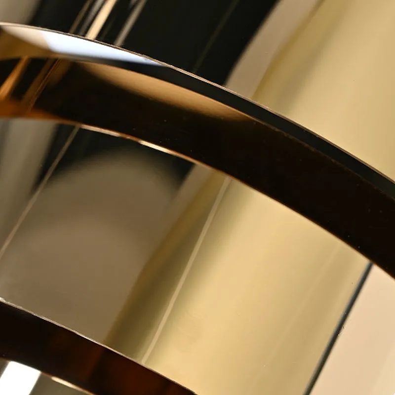 Indoor Semicircle Wall Light In Chrome Layered Curve Design Wall Lamp