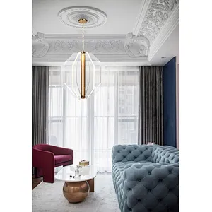 LED Octagonal acrylic hanging restaurant pendant light for dining room