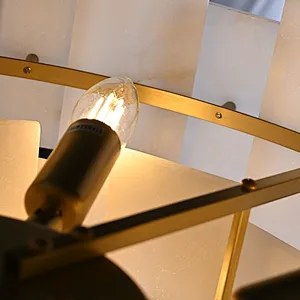 Layering 2-alabaster Sheet Chandelier In Steel Stainless