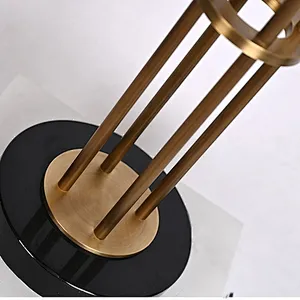 Fashioned Of Chic Glass Marble Base Table Lamp Steel Holder Decorative Table Light