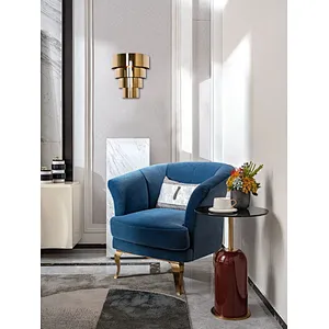 Indoor Semicircle Wall Light In Chrome Layered Curve Design Wall Lamp