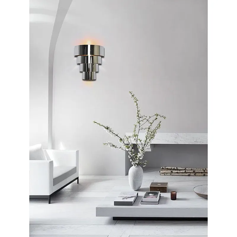 Antique Luxury Metal Home Lamp Wall Semicircle Layering Wall Lamp
