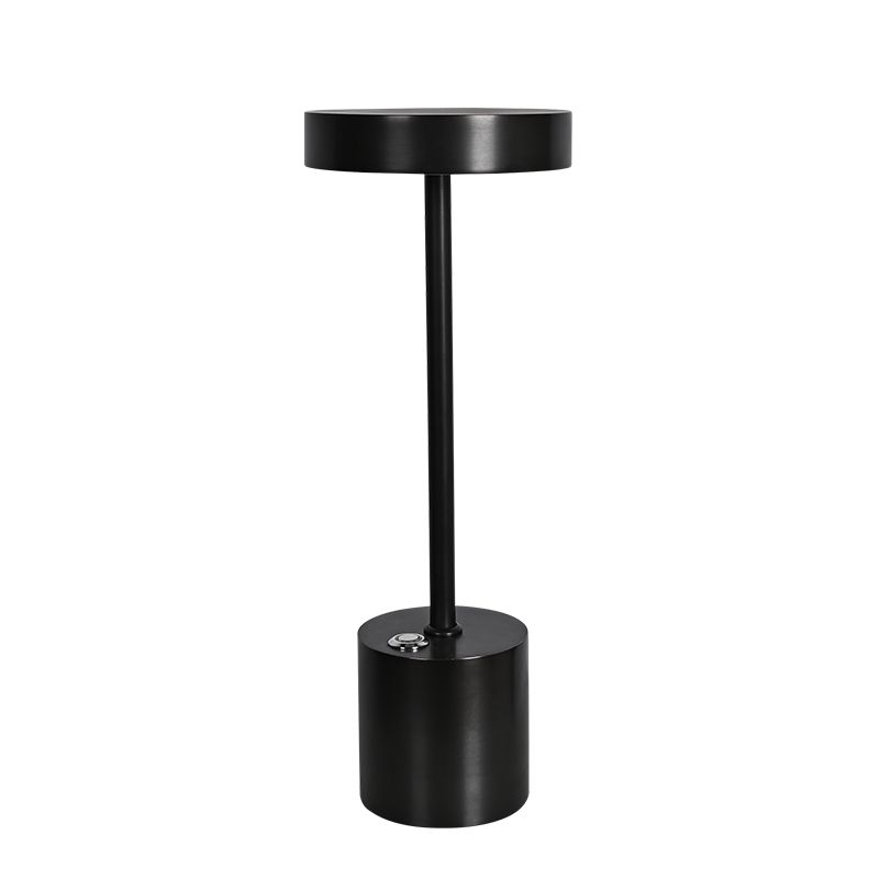 Mini Cordless LED Lamp Black Rechargeable Portable Table Light