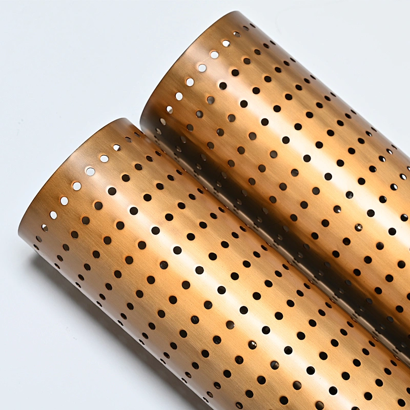 Honeycomb shape pierced brass cylinde steel sconce wall lamp