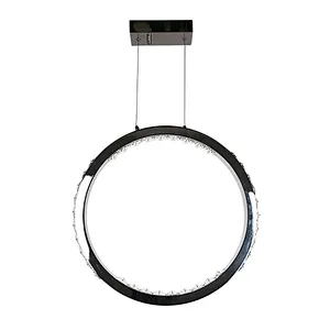 Hanging crystal glass LED ring pendant light ceiling light for dinning room