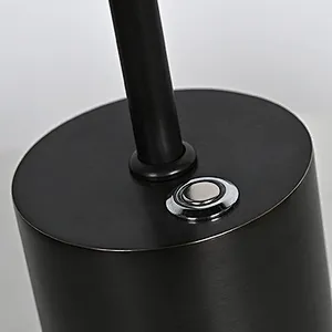 Mini Cordless LED Lamp Black Rechargeable Portable Table Light