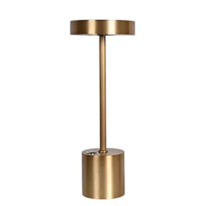 Mini Gold Table Lamp Decorative Led Cordless Light Button Switch Portable Table Lamp