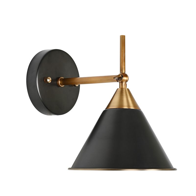 Simple black swing shade sconce wall Lamp