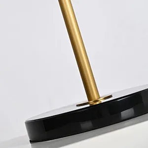 Modern style simple black Aluminum Cone Slanted Shade marble base desk reading lamp