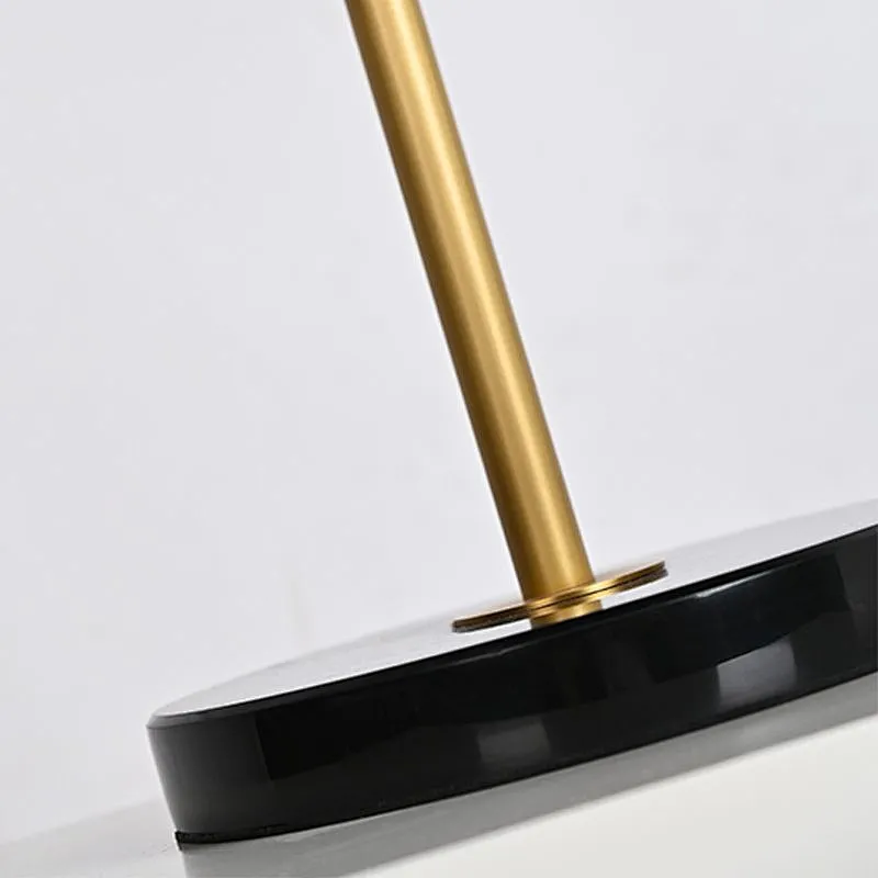 Modern style simple black Aluminum Cone Slanted Shade marble base desk reading lamp