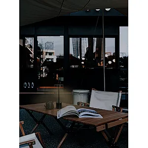 Mini Cordless LED Lamp Black Rechargeable Portable Table Light