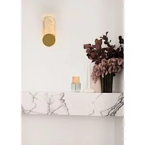 LED light source concise smelting crystal glass wall lamp