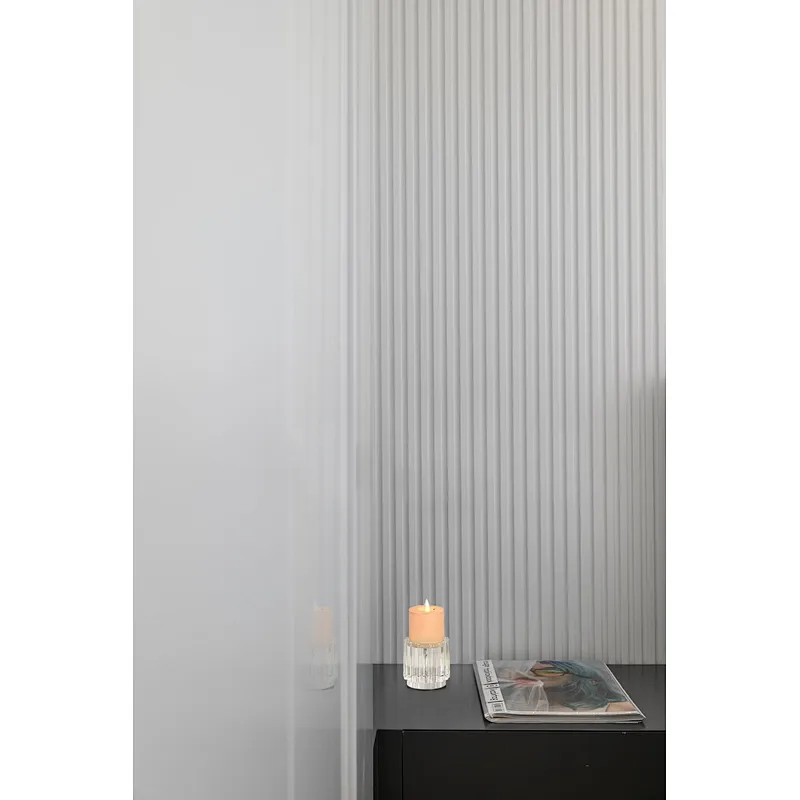 Hand grooving gear pillar solid crystal glass candlestick for dining-table