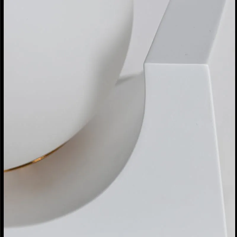 White slop sunshine milky glass gall bedside table lamp for bedroom and coffee table