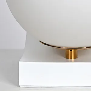 White slop sunshine milky glass gall bedside table lamp for bedroom and coffee table