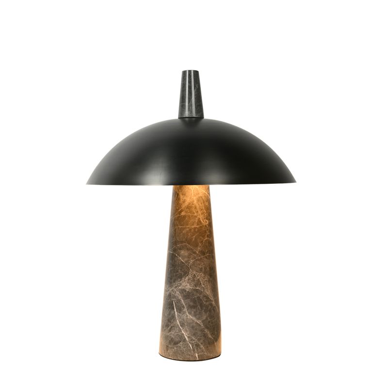 Arc metal lampshade table lamp