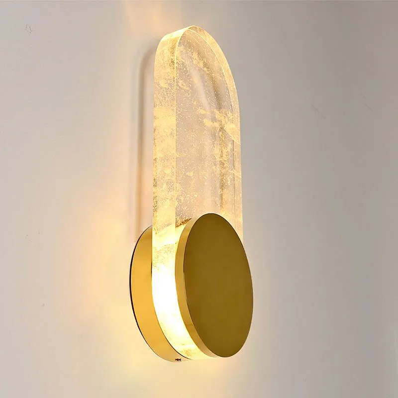 LED light source concise smelting crystal glass wall lamp