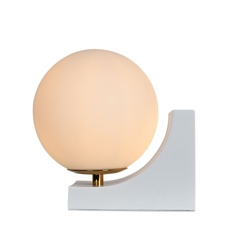 White slop sunshine milky glass gall bedside table lamp for bedroom and coffee table