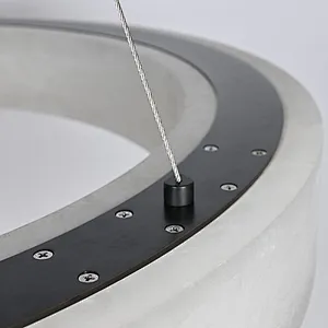 LED light source luxury alabaster ring chandelier pendant light for restaurant and living room