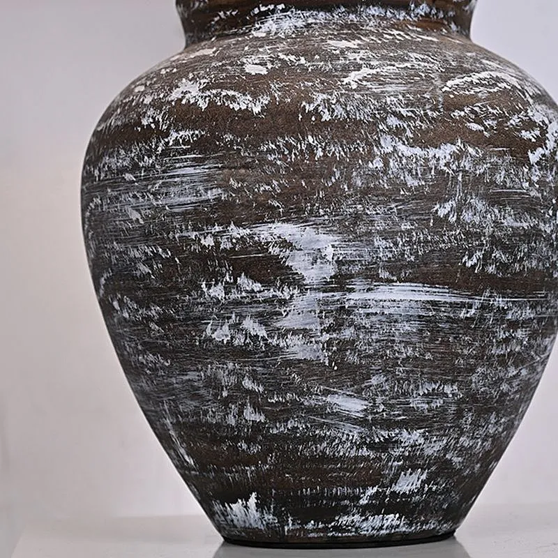 Vintage Handmade Rustic Wabi Sabi Inspired Pottery Ceramic Table Lamp