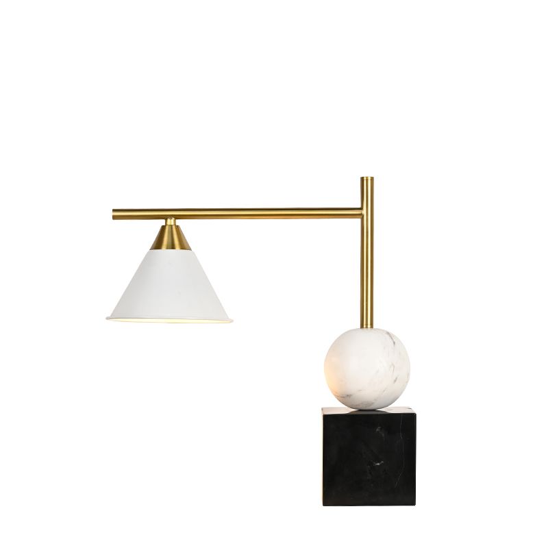Concise marble base reading desk table lamp
