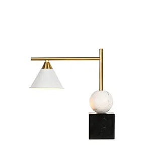 Concise marble base reading desk table lamp