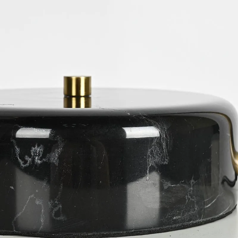 LED concise black marble base reading desk light table lamp
