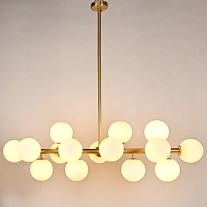 Modern style milky glass balls pendant light for restaurant dining room