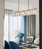 glass crystal pendant light