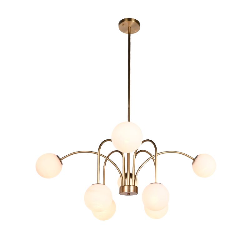 Luxury modern cloud textured glass ball chandelier for restaurant and living room