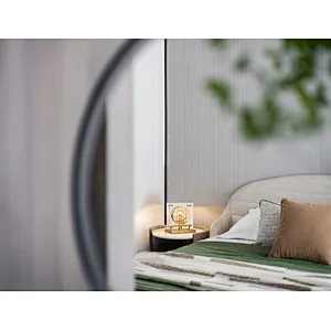 Honeycomb crystal glass ball antique brass base bedside table lamp