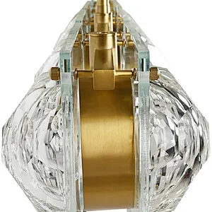 Honeycomb crystal glass balls long pendant light for restaurant