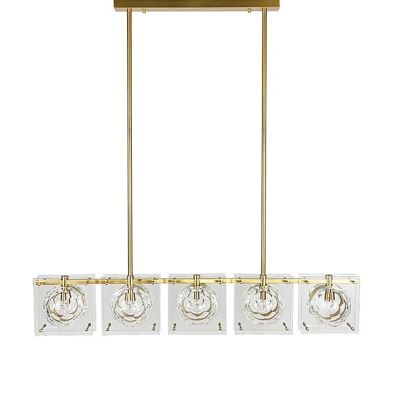 Honeycomb crystal glass balls long pendant light for restaurant