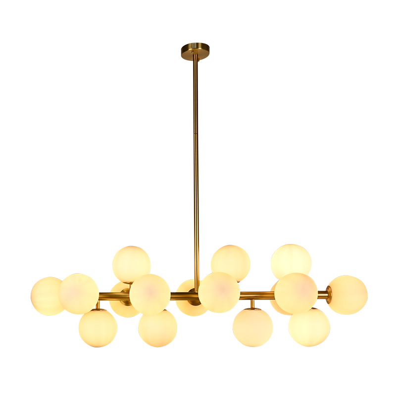 Modern style milky glass balls pendant light for restaurant dining room