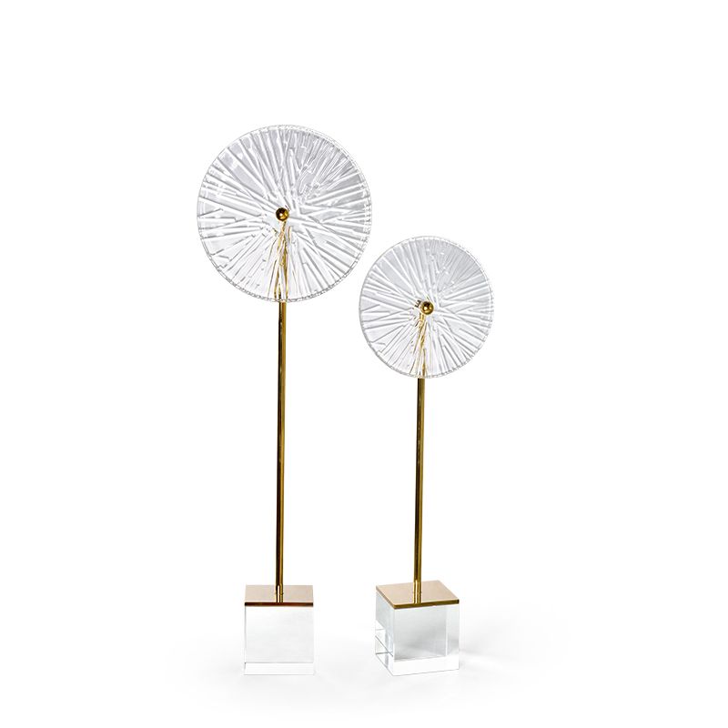 Modern style solid crystal glass base art glass ornaments crafts for livingroom home décor