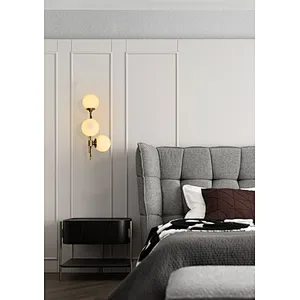 Modern style fruited melons milky glass ball wall lamp