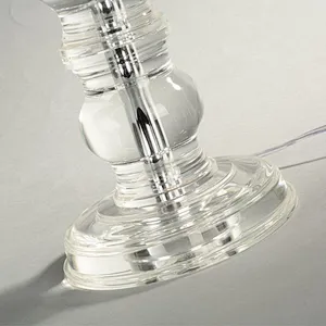 Elegant design round complex features crystal glass spheres desk table lamp with fabric shade for livingroom bedroom