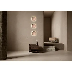LED light source lunar eclipse natural travertine stone wall light