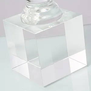 Solid crystal glass obelisk